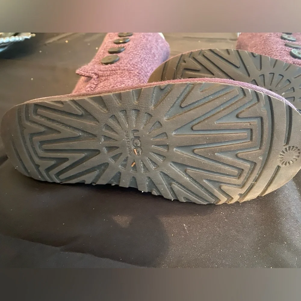 (EUC) UGG AUSTRALIA CARDY SWEATER KNIT TALL BOOT 10 PURPLE (EXCELLENT CONDITION) - Picture 8 of 9